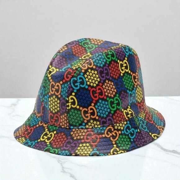 NWT Gucci GG Psychedelic fedora hat size M(58cm) - Picture 1 of 2